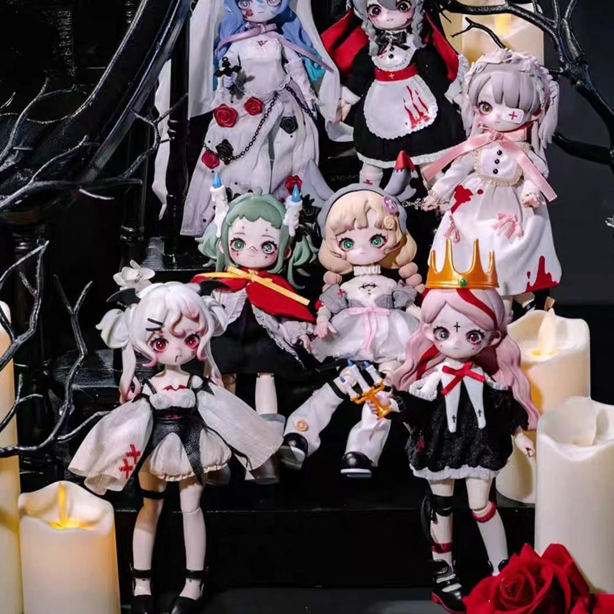 Nyssa Bizarre Nightmare Series 1/12 Action Figure BJD Blind Box - Series design overview; random design not guaranteed