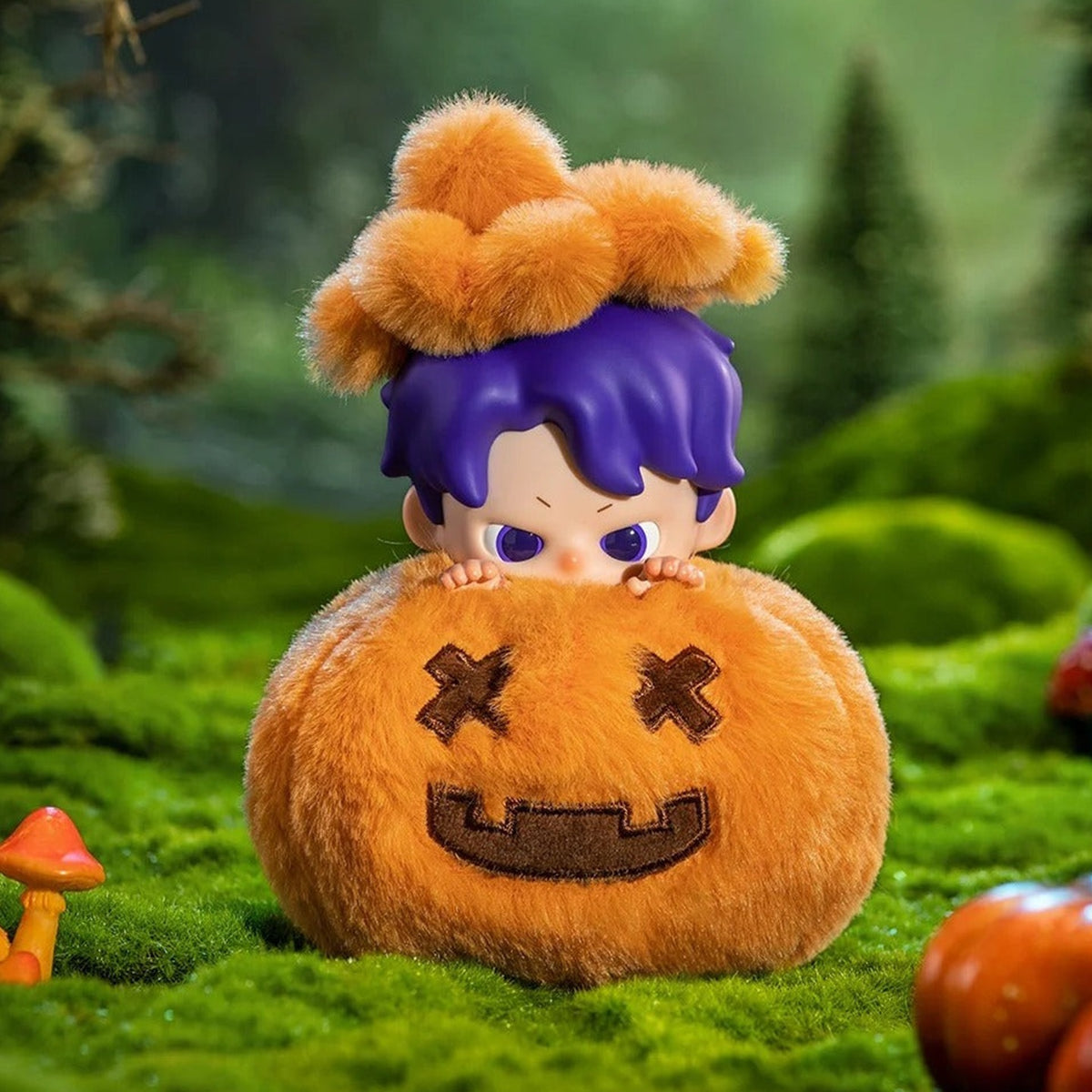 OHKU Hidden In His Own Corner Series Plush Blind Box - Pumpkin design example; random design not guaranteed