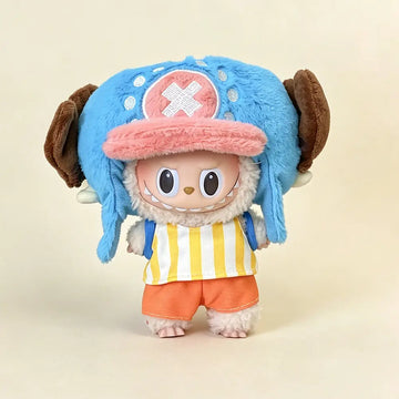 One Piece Costume Set for Labubu 17cm - Chopper or Luffy Full Outfit - main product card | KikiBuddies