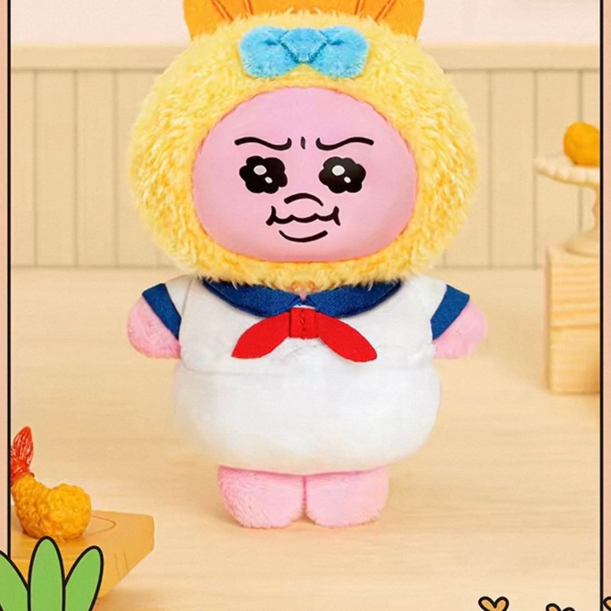 Opanchu Usagi Fantastic Restaurant Series Plush Pendant Blind Box - Yellow plush pendant detail with upper ears cropped; random design not guaranteed
