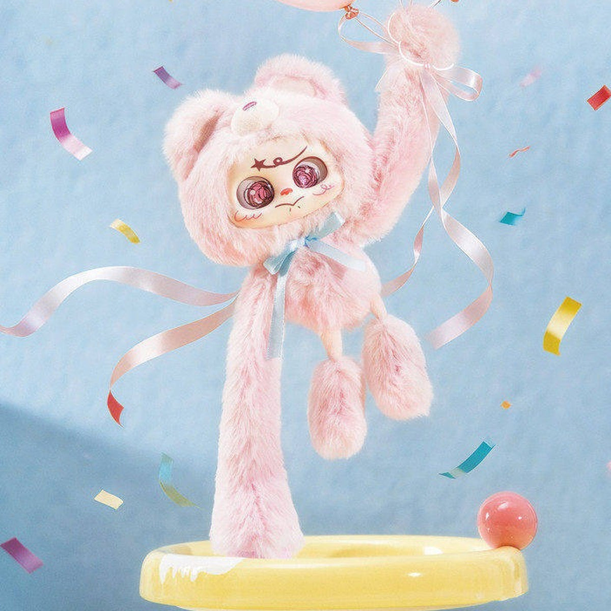 OPP'S! So Weirdly Cute! Series Plush Pendant Blind Box - Complete pink plush pendant example; display props not included; random design not guaranteed