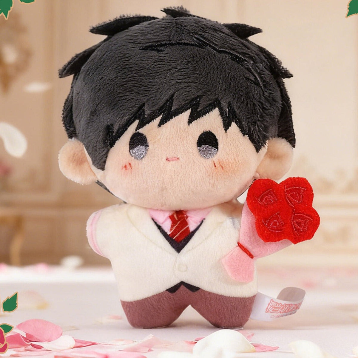 Ouran High School Host Club Scarlet And White Adorable Gift Series Plush Pendant Blind Box - Complete black-haired plush pendant example; display props not included; random design not guaranteed