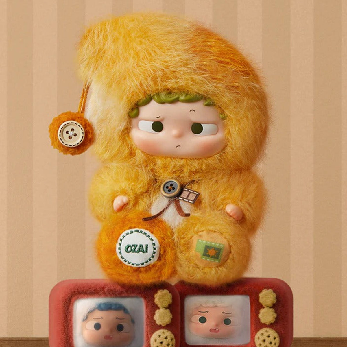 Ozai Framed in Memory Series Plush Dolls Blind Box - Yellow hood display scene; random design not guaranteed
