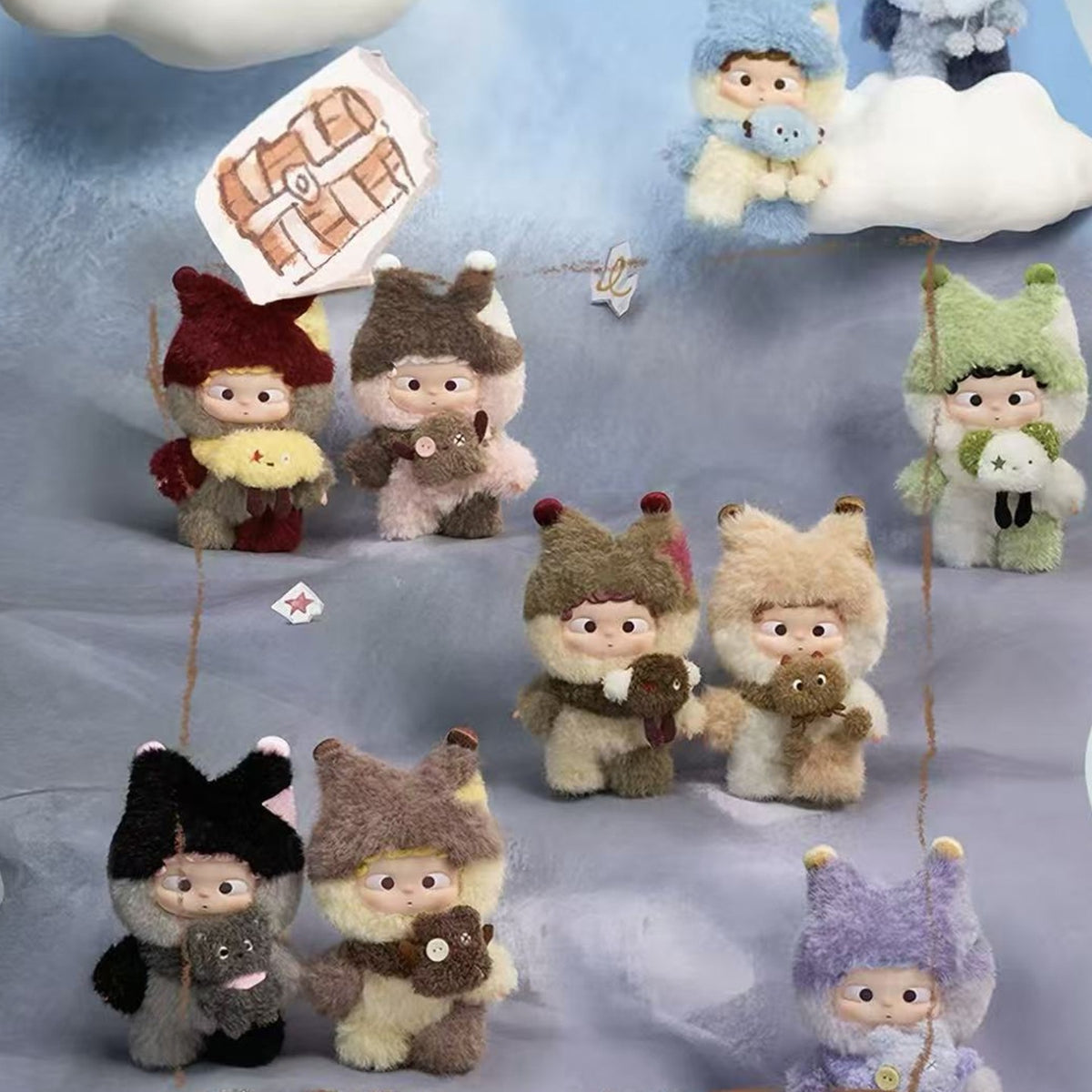Ozai Perfect Match Series Vinyl Plush Pendant Blind Box - Series overview with complete central plush examples; random design not guaranteed