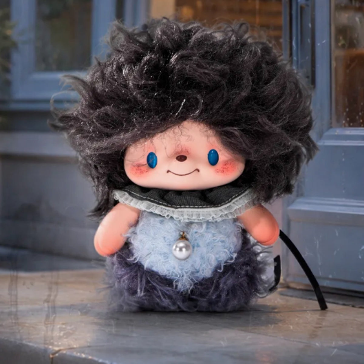 Paikke One Second Lucky, Next Second Lucky Series Plush Blind Box - Complete black-haired Paikke plush doll example; random design not guaranteed