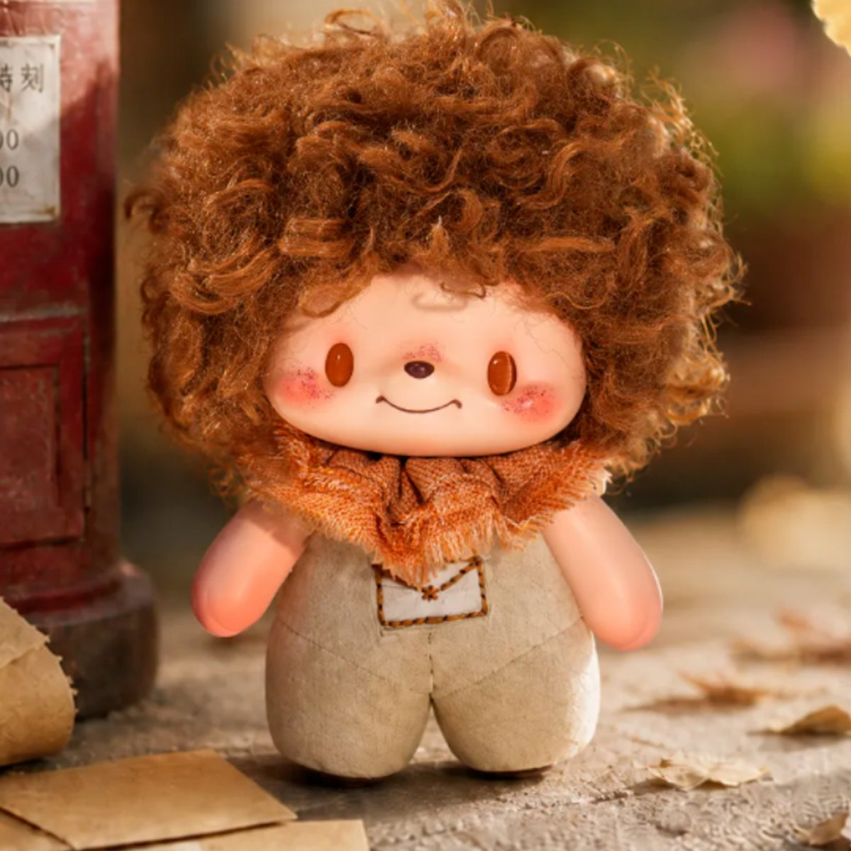 Paikke One Second Lucky, Next Second Lucky Series Plush Blind Box - Complete brown-haired Paikke plush doll example; random design not guaranteed