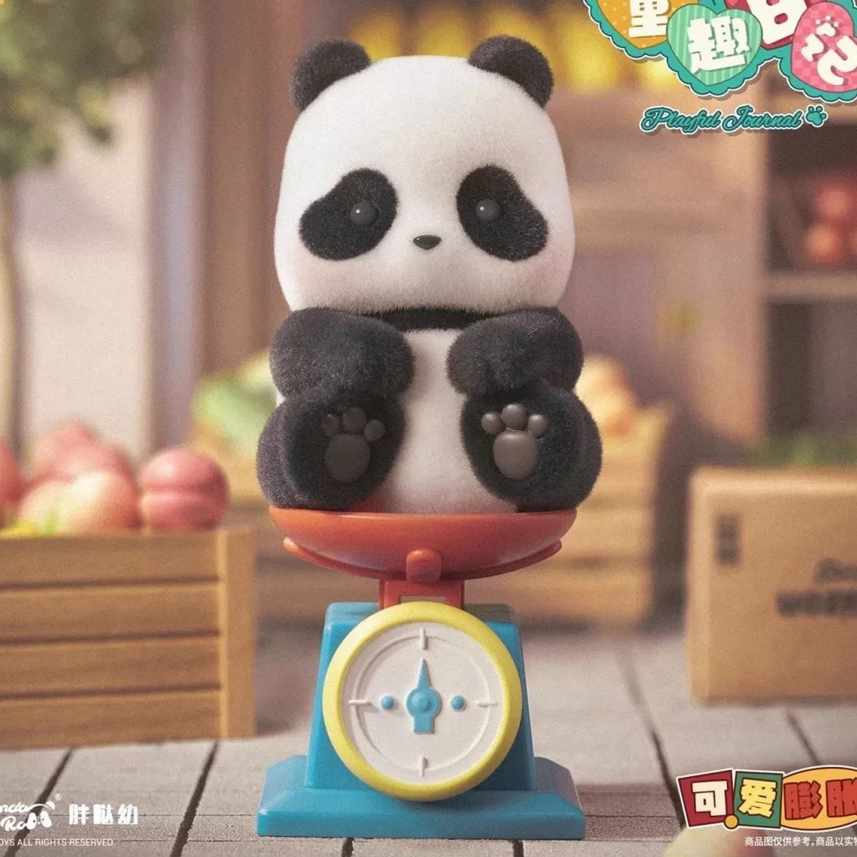 Panda Roll Playful Journal Series Figures, Blind Box - Weighing scale complete panda figure scene; random design not guaranteed