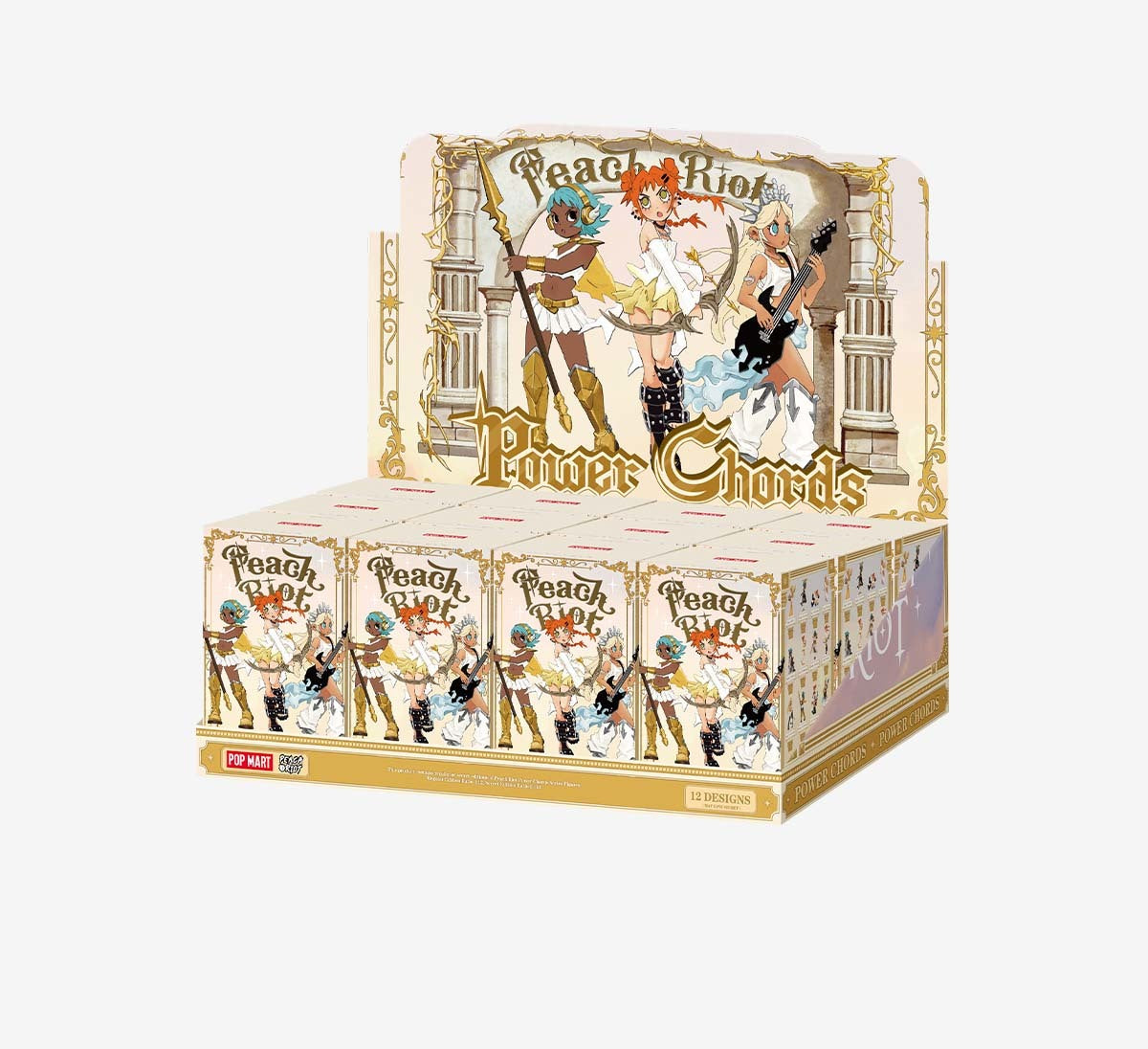 Peach Riot Power Chords Twelve-box set packaging; scene props not included
