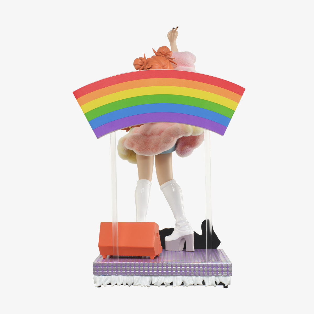 Peach Riot Rainbow Riot Gigi figurine - back view