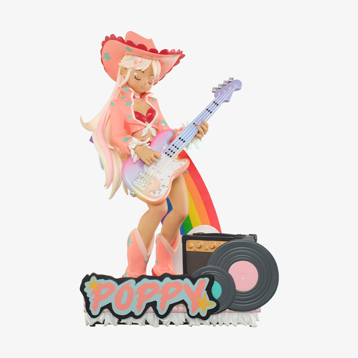 Peach Riot Rainbow Riot Poppy figurine - front view of the fixed single character