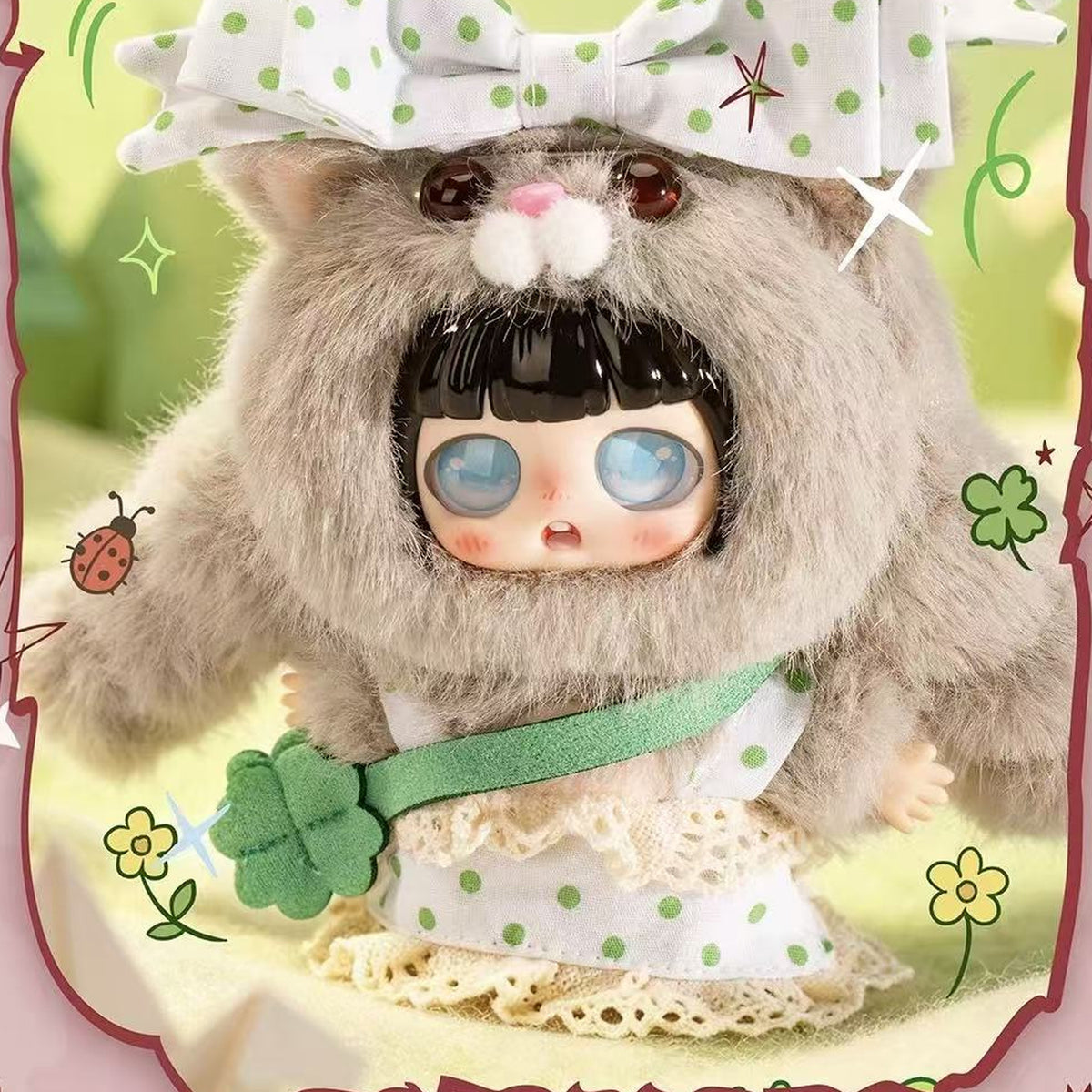 Peekaboo Cats Save the World Series Plush Pendant Blind Box - Plush pendant detail with upper hat cropped; random design not guaranteed