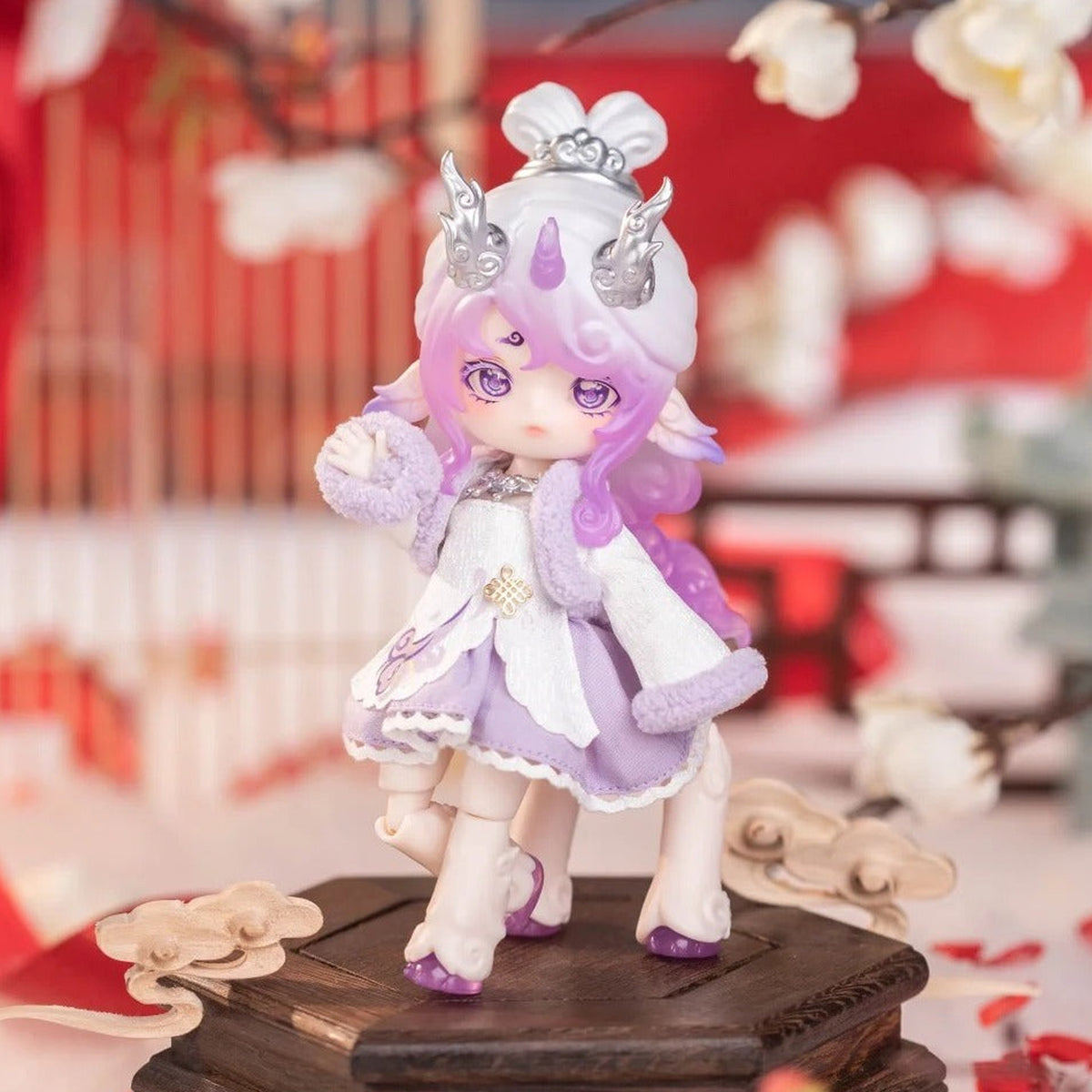 PENNY'S BOX ANTU Illustrated Handbook of Spirits Series Action Figure BJD Blind Box - Complete purple BJD figure including head ornaments and feet; display base and scene props not included; random design not guaranteed