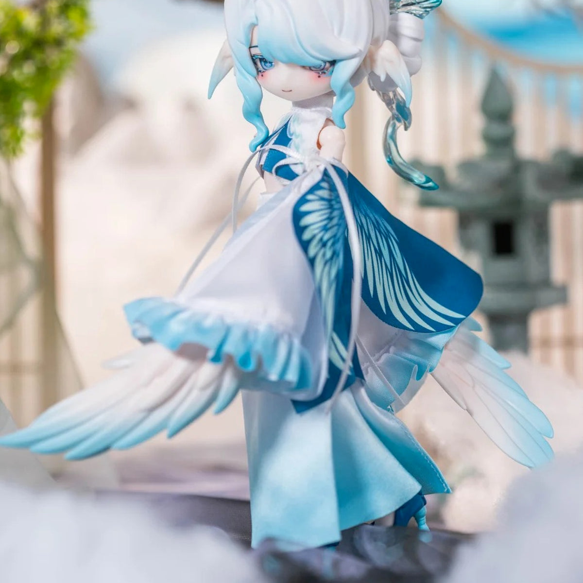Penny's Box Luluya Cloudwing Pavilion Series Action Figure BJD Blind Box - Blue BJD detail with upper head and lower hem cropped; display props not included; random design not guaranteed