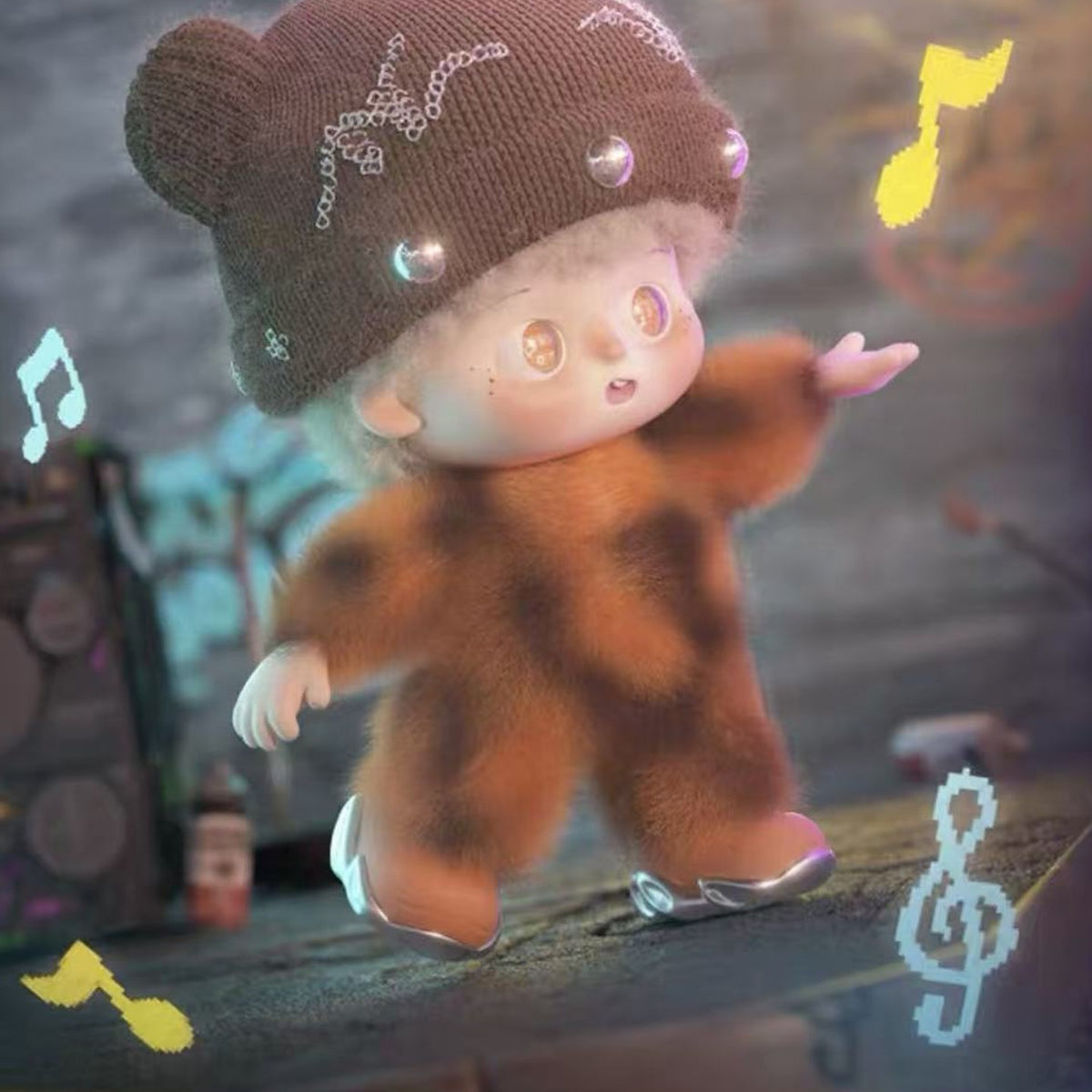 Pidol Dream Weaving Collection Series Plush Pendant Blind Box - Complete brown plush pendant example; display props not included; random design not guaranteed