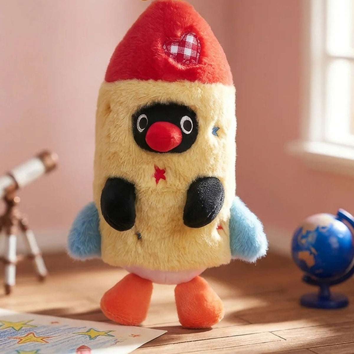 Pingu Childlike Treasure Box Series Plush Pendant Blind Box - Pingu rocket-costume plush pendant body example with upper costume tip cropped; random design not guaranteed