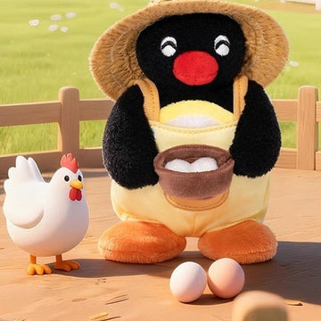 Pingu Happy Farm Series Plush Blind Box - Egg collector farm scene design example; random design not guaranteed