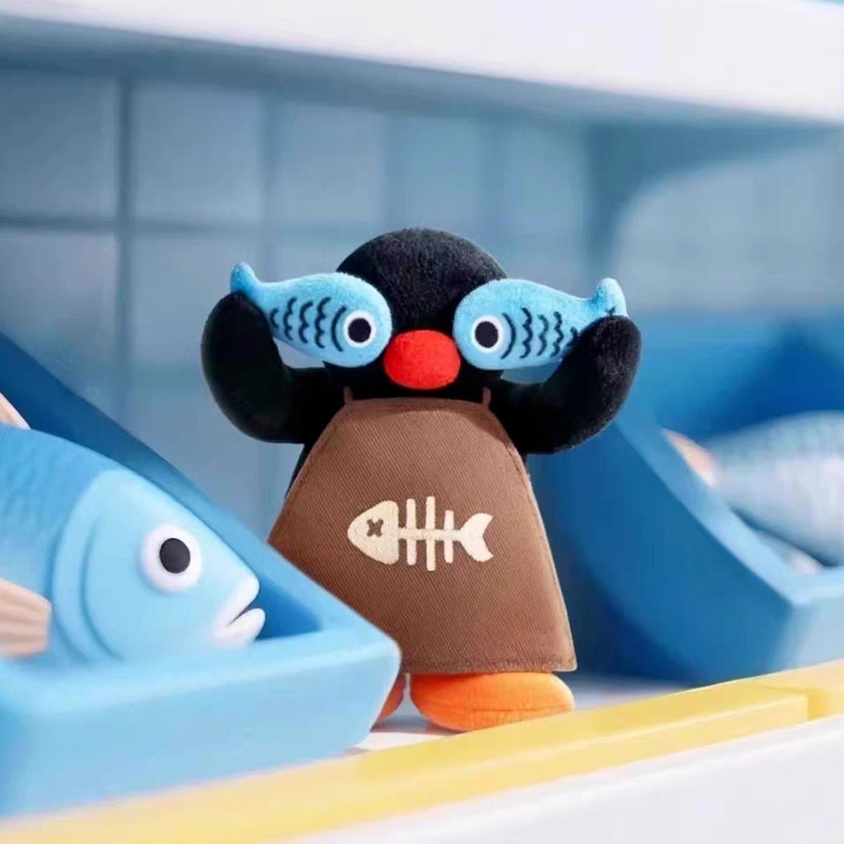 Pingu Hide and Seek Series Plush Blind Box - Fish-eye costume complete design example; random design not guaranteed