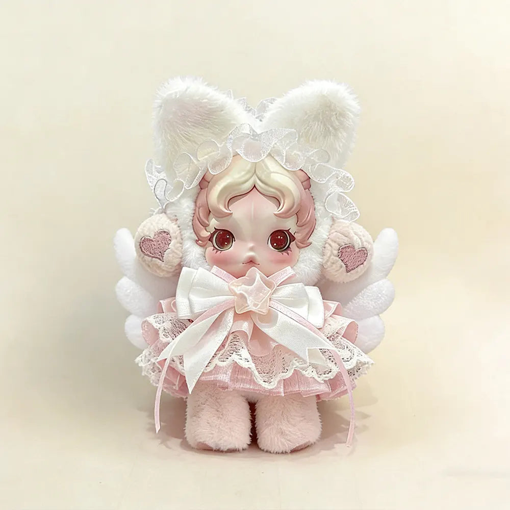 Pink Plaid & Pearl Lace Doll Outfit for Skullpanda - main product card | KikiBuddies