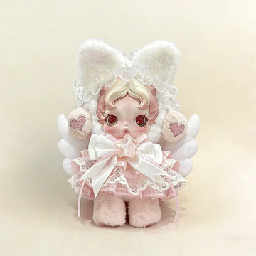 Pink Plaid & Pearl Lace Doll Outfit for Skullpanda - main product card | KikiBuddies