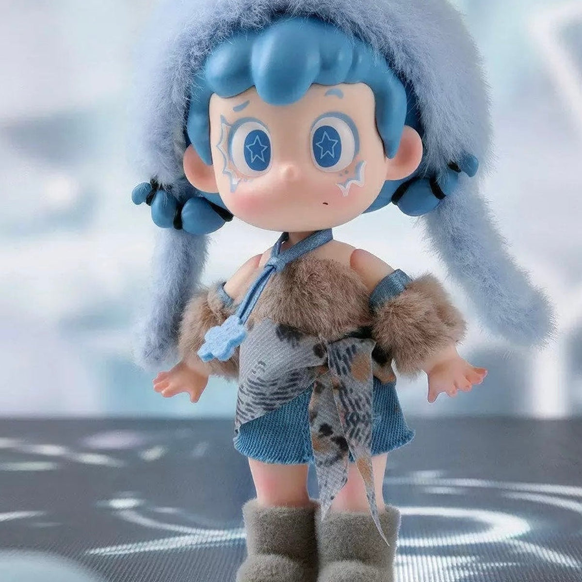 PINY Sakura Party Series Action Figure Blind Box - Blue-haired action figure detail with upper hood and lower boots cropped; random design not guaranteed