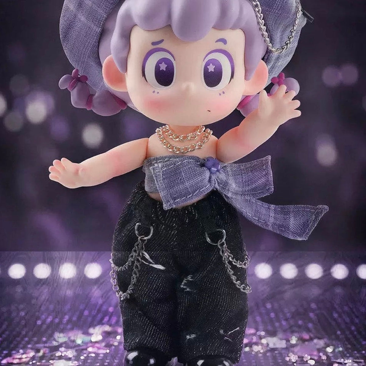 PINY Sakura Party Series Action Figure Blind Box - Purple-haired action figure detail with upper head and lower feet cropped; random design not guaranteed