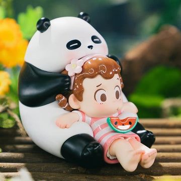 Piny Wonderful Journey Series Figure Blind box - Complete seated panda-themed figure example; random design not guaranteed