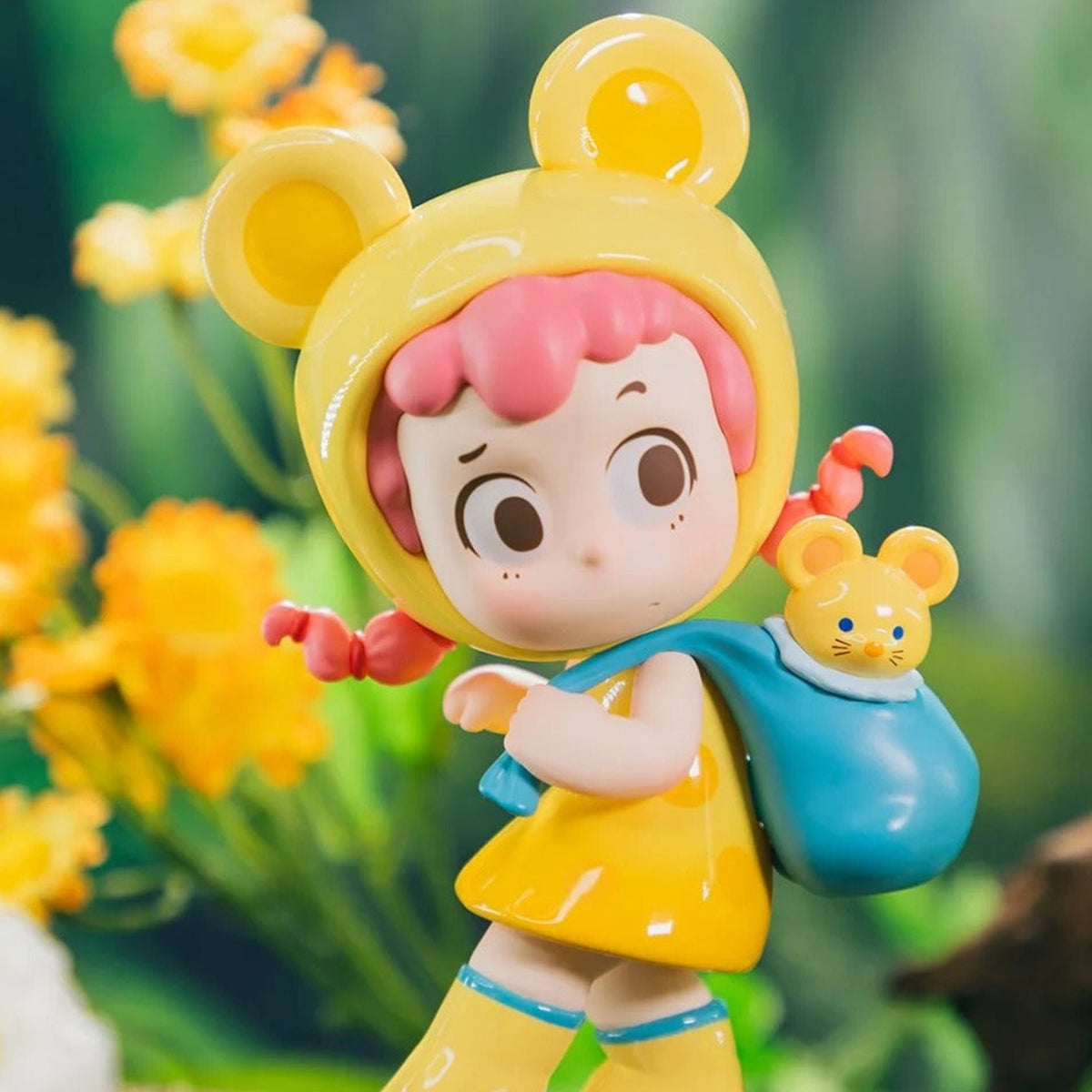 Piny Wonderful Journey Series Figure Blind box - Yellow mouse-themed figure detail with lower boots cropped; random design not guaranteed