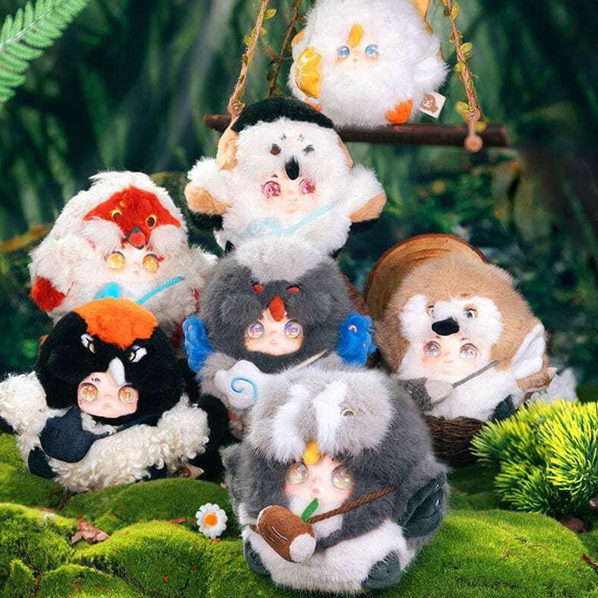 PiPi Rare Birds Settlement Plan Series Plush Blind Box - Series overview with complete plush examples; random design not guaranteed