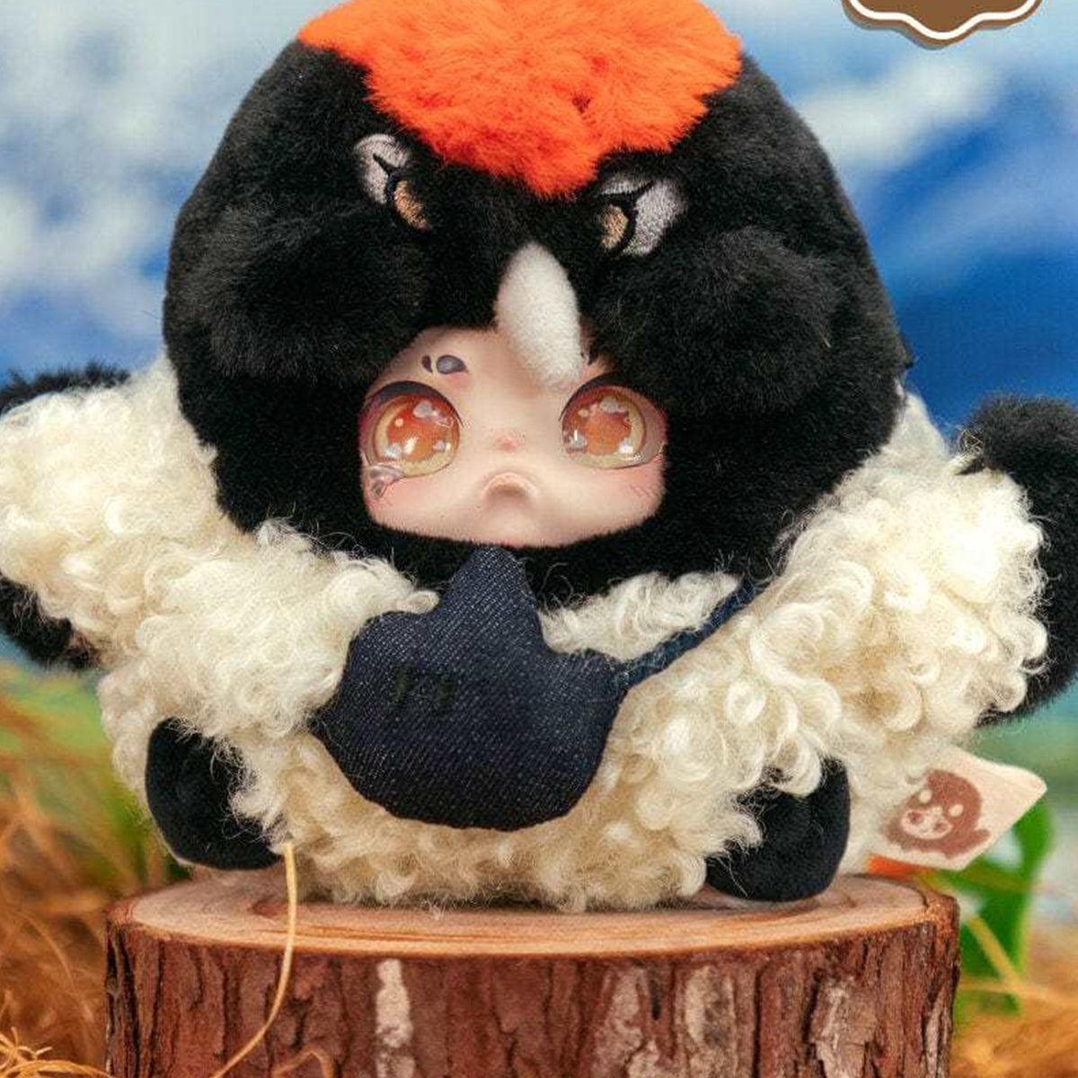 PiPi Rare Birds Settlement Plan Series Plush Blind Box - Black bird plush detail with upper head cropped; random design not guaranteed