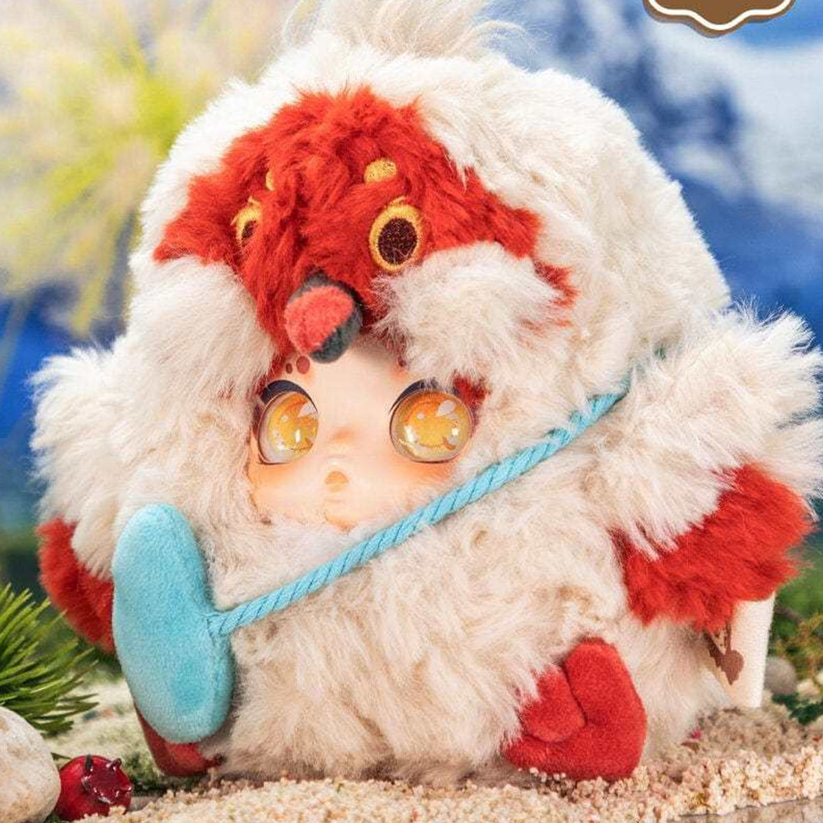 PiPi Rare Birds Settlement Plan Series Plush Blind Box - White and red bird plush example; random design not guaranteed