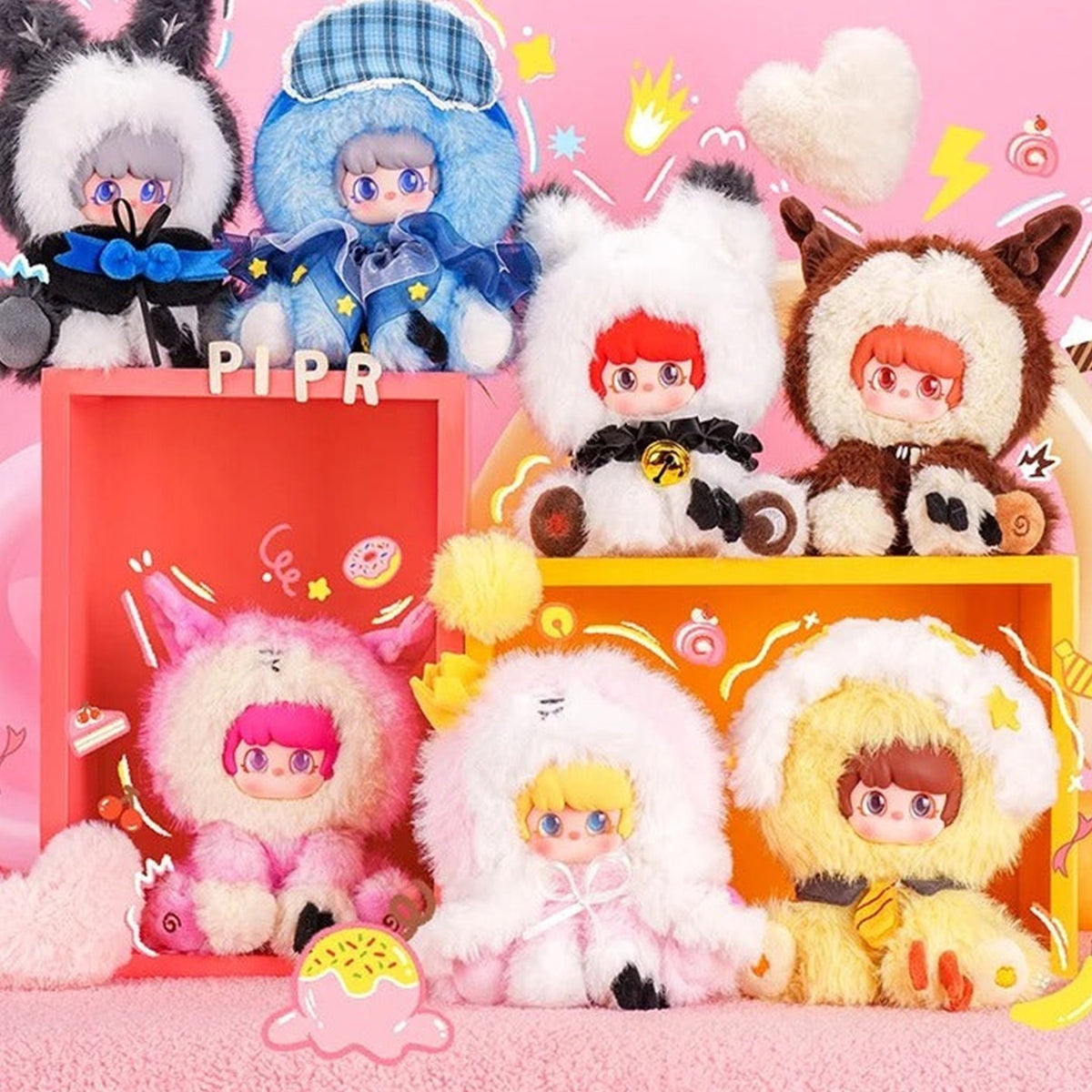 PIPR Lunastar Whisper Series Plush Blind Box - Series design overview; random design not guaranteed
