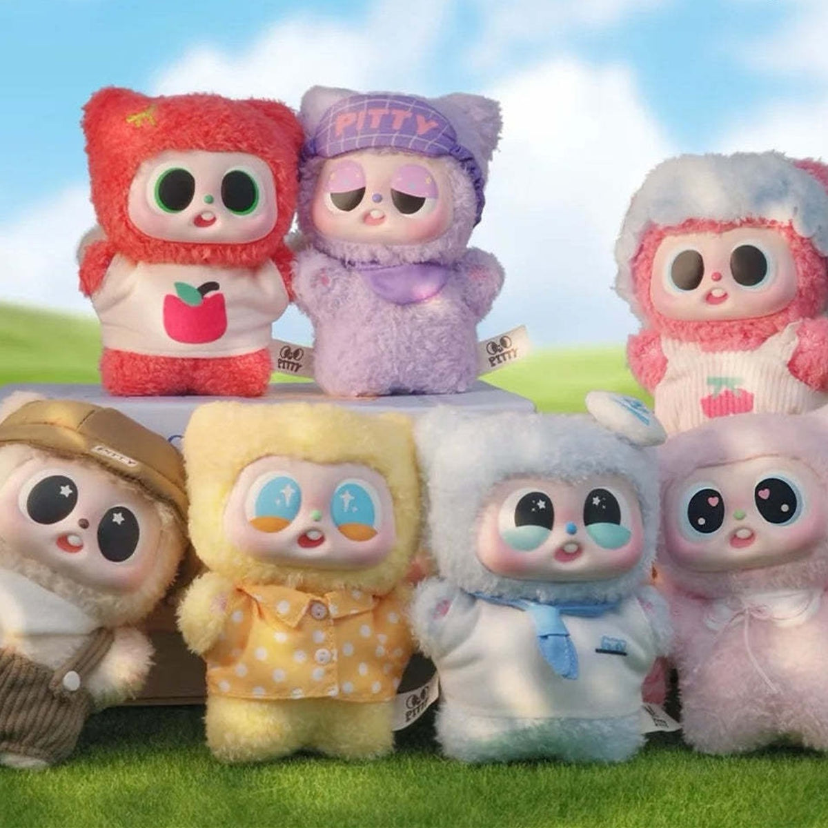 Pitty Fruitty's Paradise Series Vinyl Plush Dolls, Blind Box【TOPTOY】 - Plush series comparison with complete central examples and cropped outer examples; random design not guaranteed