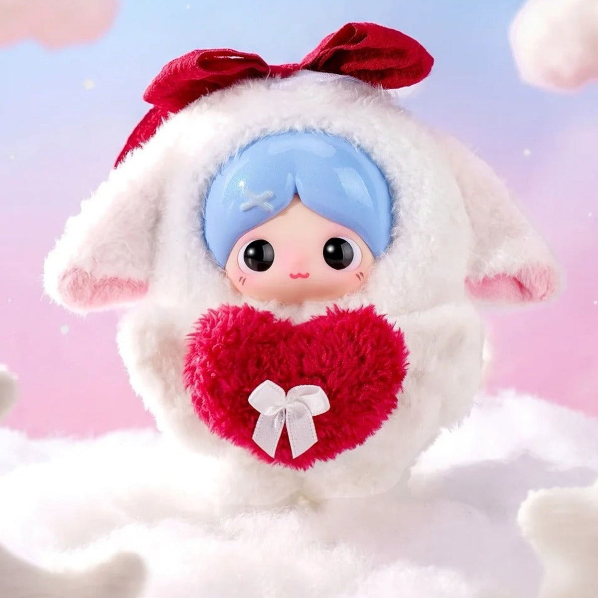 Piupu Fuzzy Hug Series Vinyl Plush Blind Box - Red-heart design example; random design not guaranteed