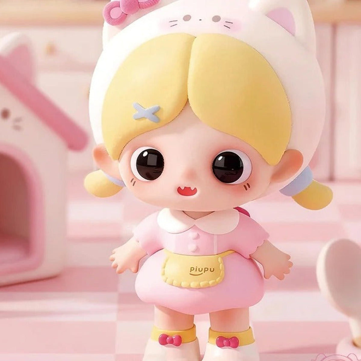 Piupu ID World Series Figure Blind Box - Pink outfit design example; random design not guaranteed