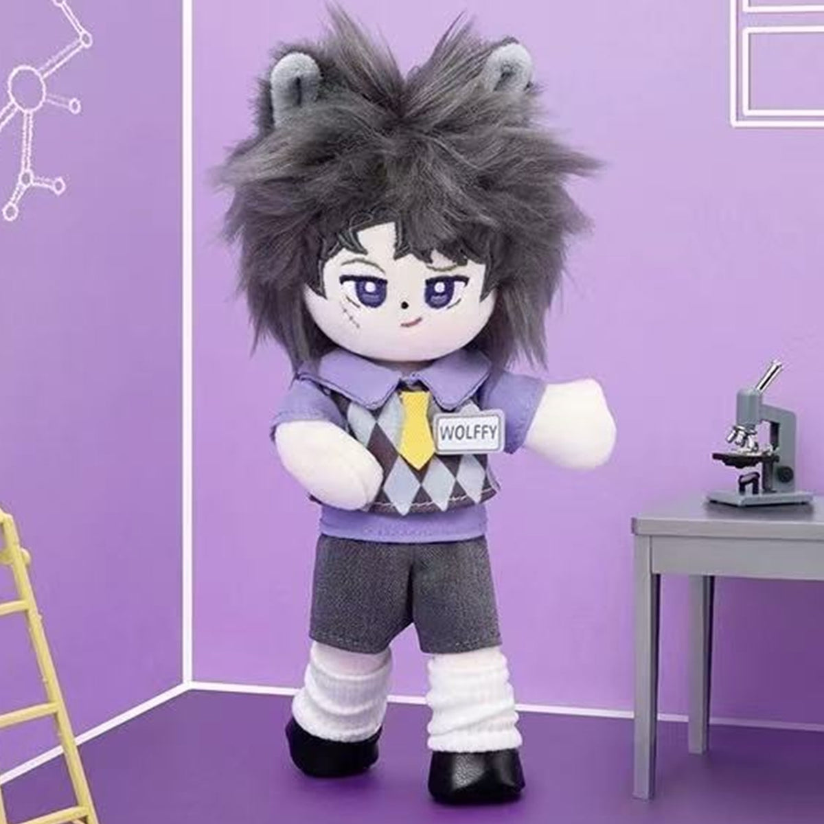 Pleasant Goat and Big Big Wolf Energy Loading Series Plush Pendant Blind Box - Complete wolf plush pendant example; random design not guaranteed