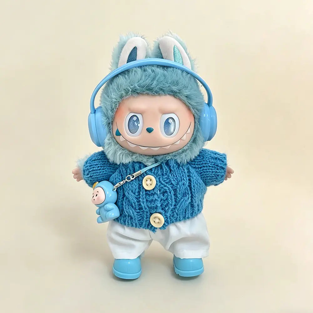 Labubu / The Monsters 17cm Storage Bag · Bag Charm With Blue Sweater｜Collector Essentials, Figure Not Included – Independent Retailer - main product card | KikiBuddies