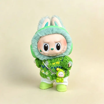 Plush Figure Bag Charm with Outfit — Green Sweater - main product card | KikiBuddies