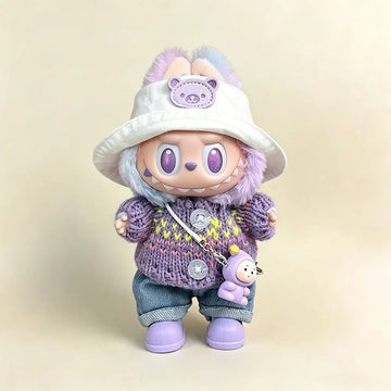 Plush Figure Bag Charm with Outfit — Purple Sweater - main product card | KikiBuddies