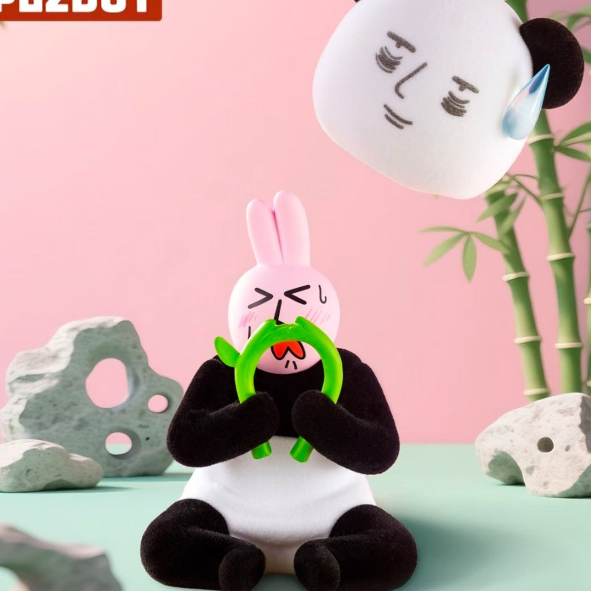 PLZDOT My Friend Rabbit Beautiful Mood Series Figure Blind Box - Black costume seated design example; random design not guaranteed
