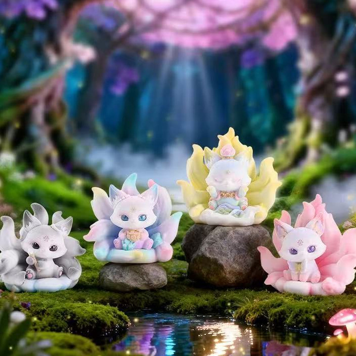 Poetry Painting Nine Tailed Fox figure — series design reference view 2; pictured designs are not selected by quantity option