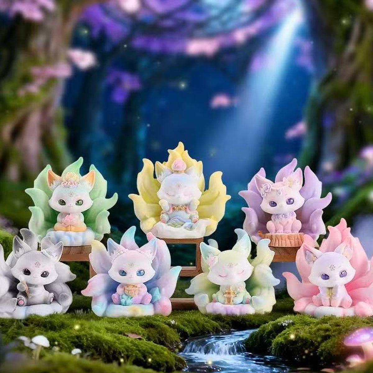 Poetry Painting Nine Tailed Fox figure — series design reference view 3; pictured designs are not selected by quantity option