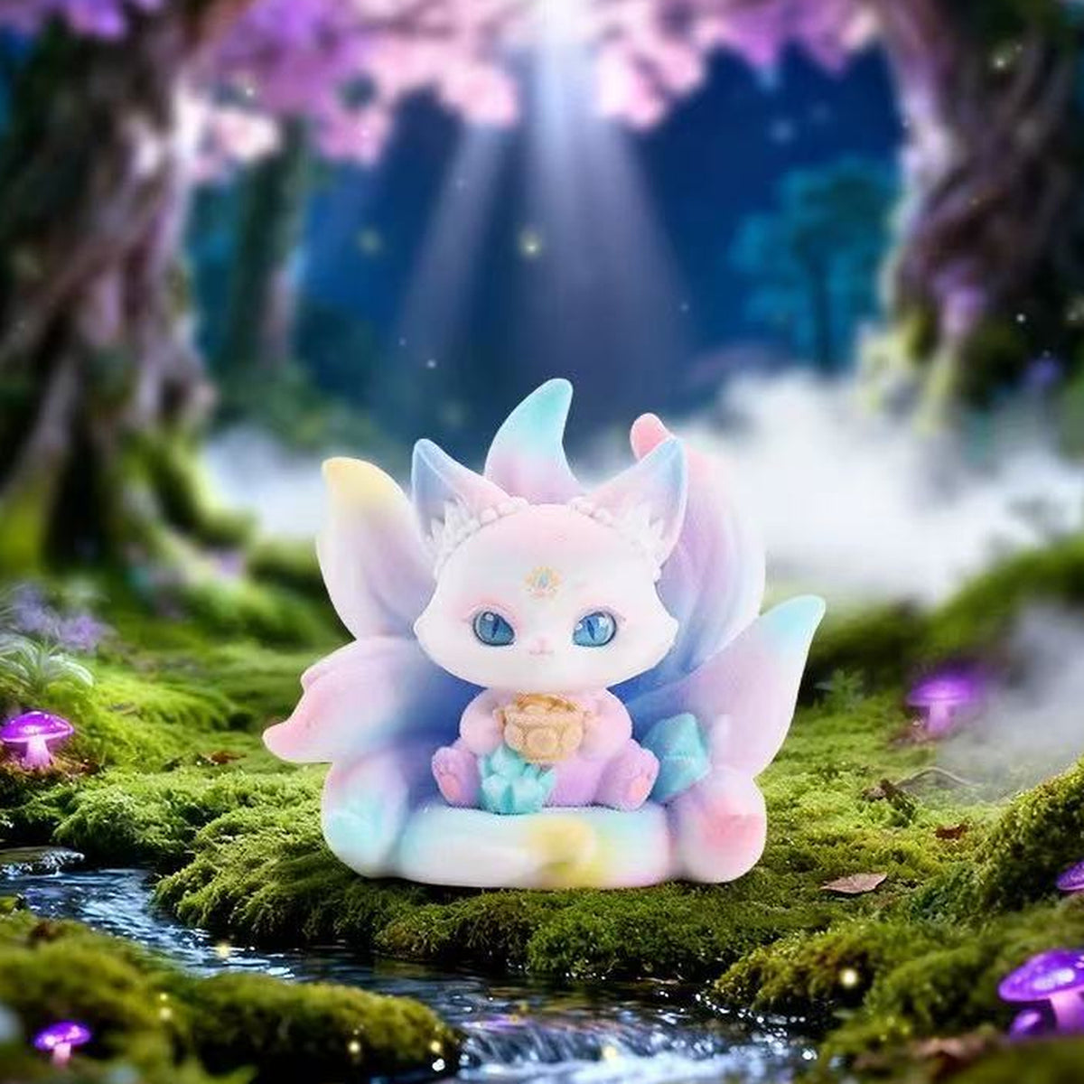 Poetry Painting Nine Tailed Fox figure — series design reference view 4; pictured designs are not selected by quantity option