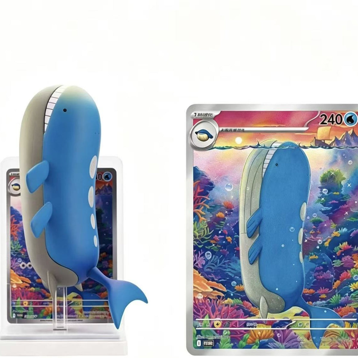 Pokémon TCG Dream Painting Water Ecology Series Figure Set Blind Box - Whale figure and matching card detail; illustrative series image, contents depend on selected purchase option