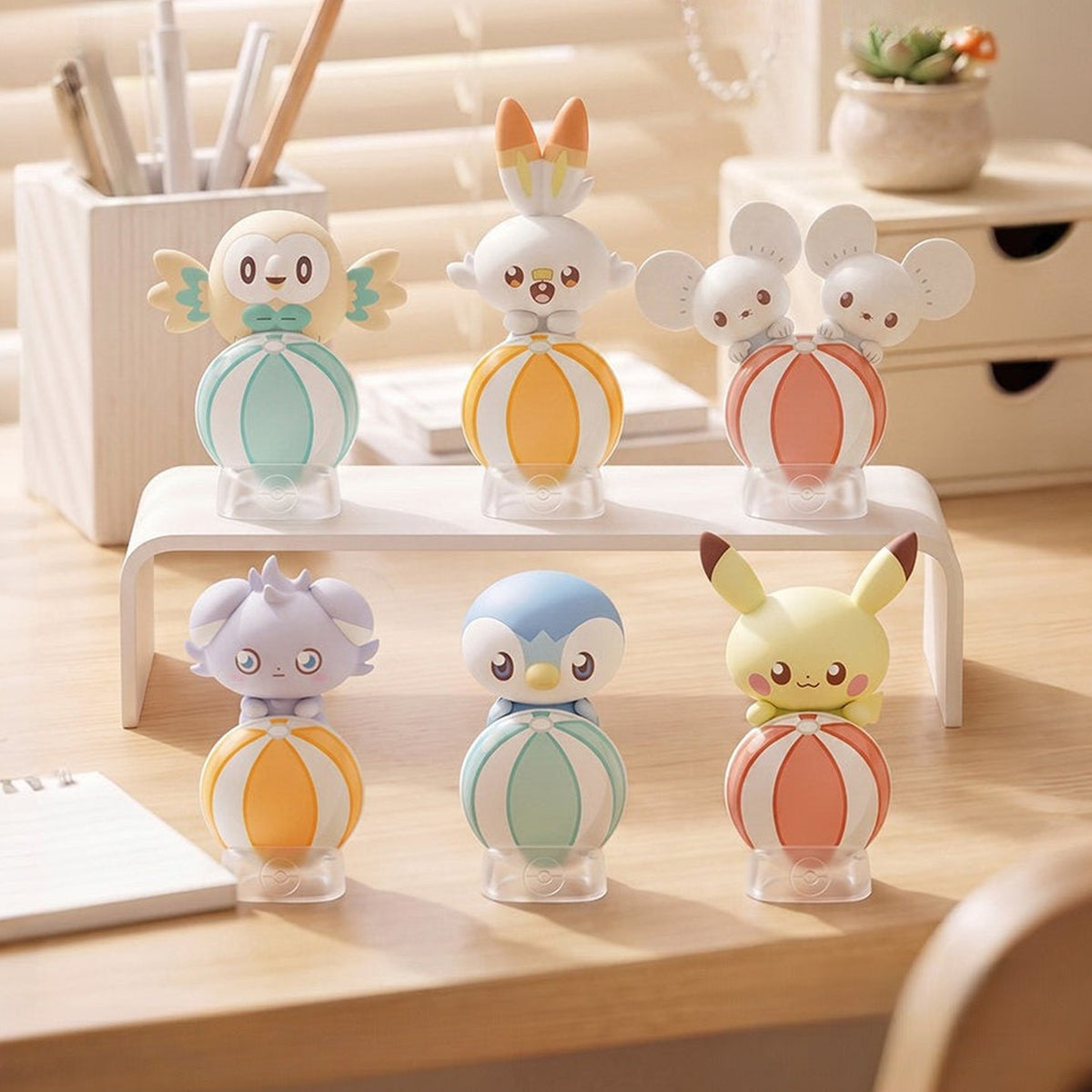 Poképeace Cute Monitor Crawle Series Figure Blind Box - Series design overview; random design not guaranteed