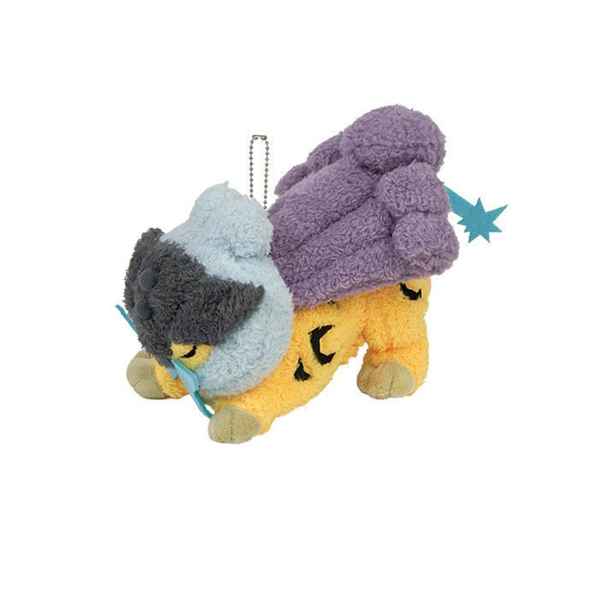 Pokemon Center Dream Stretching Series Plush Keychain - Confirmed Character - Raikou pendant detail; illustrative series image, contents depend on selected purchase option