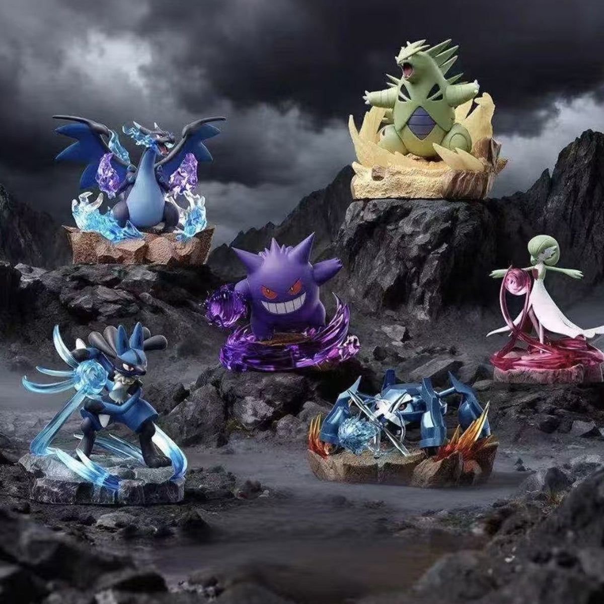 Pokemon Full Power Battle - Six-character collection scene; individual named selections sold separately