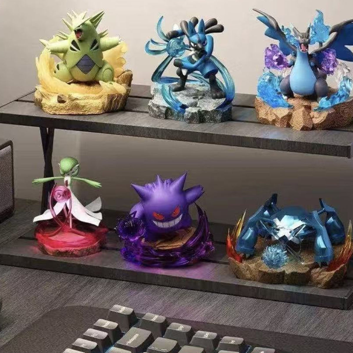 Pokemon Full Power Battle - Shelf display of six designs; individual named selections sold separately