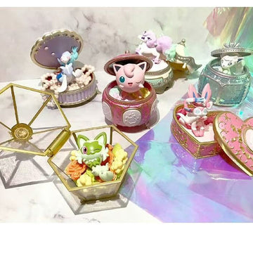 Pokemon Romantic Collection Jewelry Series Blind Box - Romantic Collection miniature scene comparison; quantity follows selected pack; random design not guaranteed