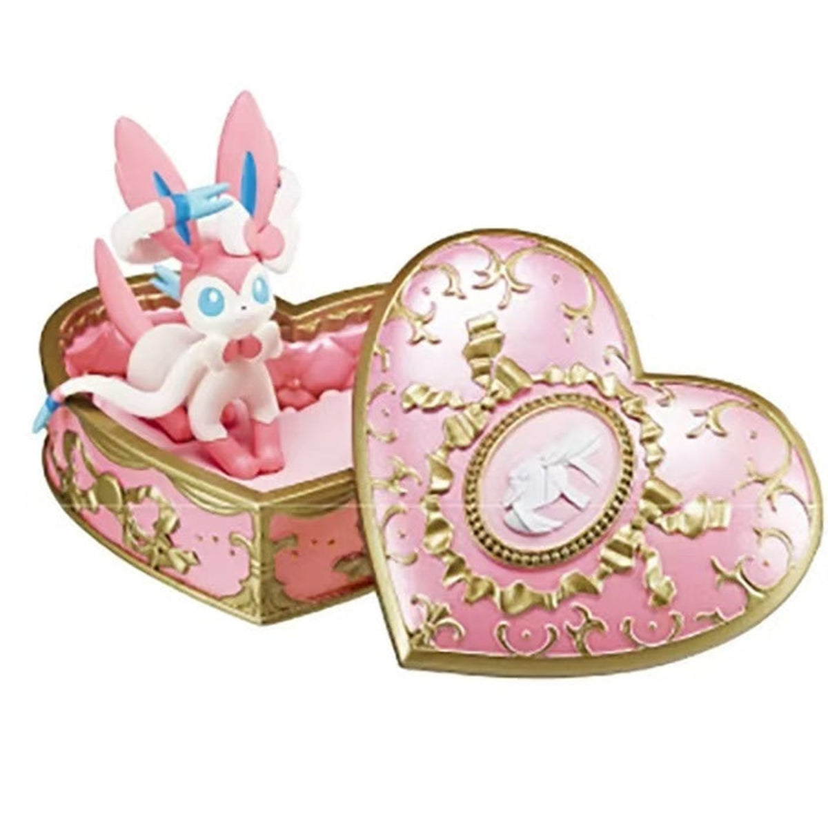 Pokemon Romantic Collection Jewelry Series Blind Box - Complete pink heart-shaped miniature figure scene; random design not guaranteed