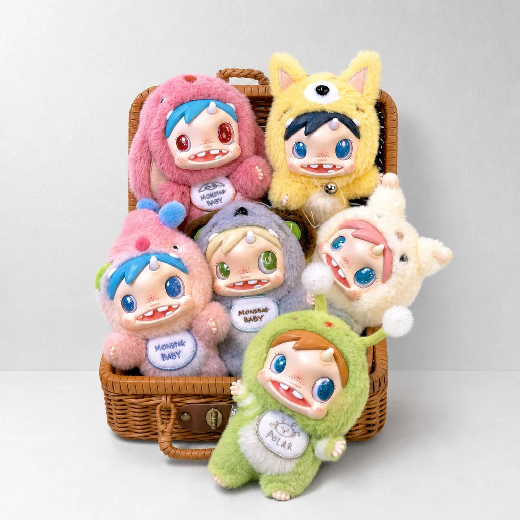 POLAR Monster Baby Collection Series Plush Pendant V1 Figure Blind Box - Full Set (6 Boxes) full set image | KikiBuddies